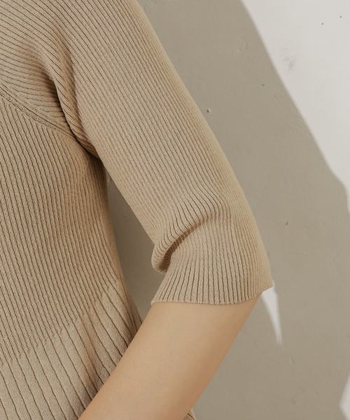 natural couture（ナチュラルクチュール）の「ワンショル風アシメVネックニット（ニット/セーター・レディース・ブラック/ベージュ/ブラウン/レンガ・FREE）」の18枚目の写真