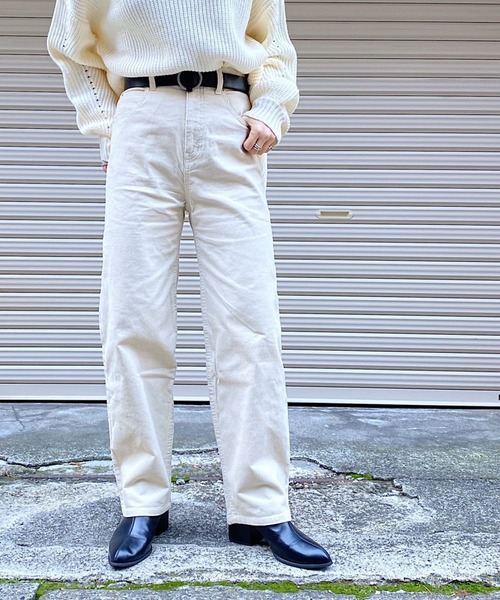 PAGEBOY（ページボーイ）の「コーデュロイストレートパンツ（その他パンツ・レディース・アイボリー/チャコールグレー/ベージュ/ライトブルー・SMALL/MEDIUM）」の10枚目の写真