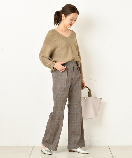 DouDou(ドゥドゥ)の「チェックパンツ(その他パンツ・レディース・ブラック/ブラウン・38/36)」の8枚目の写真