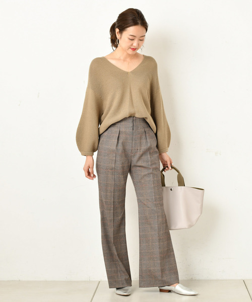 DouDou(ドゥドゥ)の「チェックパンツ(その他パンツ・レディース・ブラック/ブラウン・38/36)」の10枚目の写真