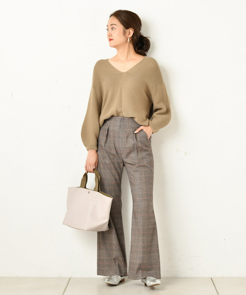 DouDou(ドゥドゥ)の「チェックパンツ(その他パンツ・レディース・ブラック/ブラウン・38/36)」の12枚目の写真