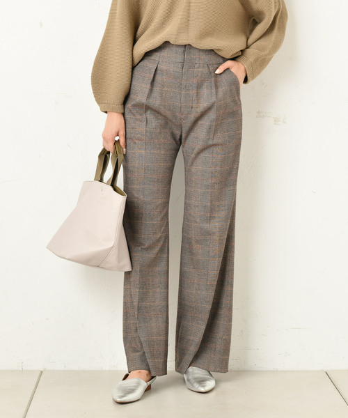 DouDou(ドゥドゥ)の「チェックパンツ(その他パンツ・レディース・ブラック/ブラウン・38/36)」の13枚目の写真