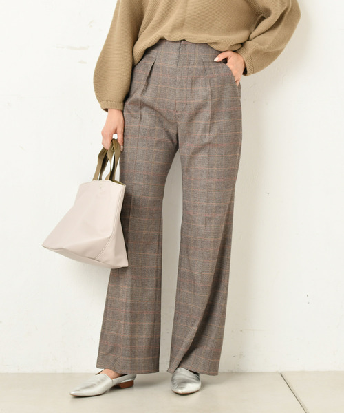 DouDou(ドゥドゥ)の「チェックパンツ(その他パンツ・レディース・ブラック/ブラウン・38/36)」の14枚目の写真