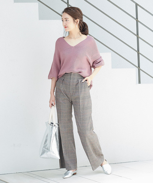 DouDou(ドゥドゥ)の「チェックパンツ(その他パンツ・レディース・ブラック/ブラウン・38/36)」の15枚目の写真