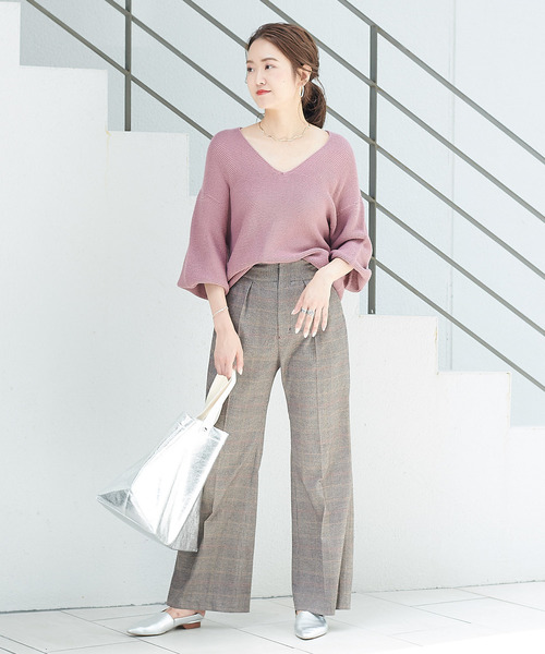 DouDou(ドゥドゥ)の「チェックパンツ(その他パンツ・レディース・ブラック/ブラウン・38/36)」の18枚目の写真