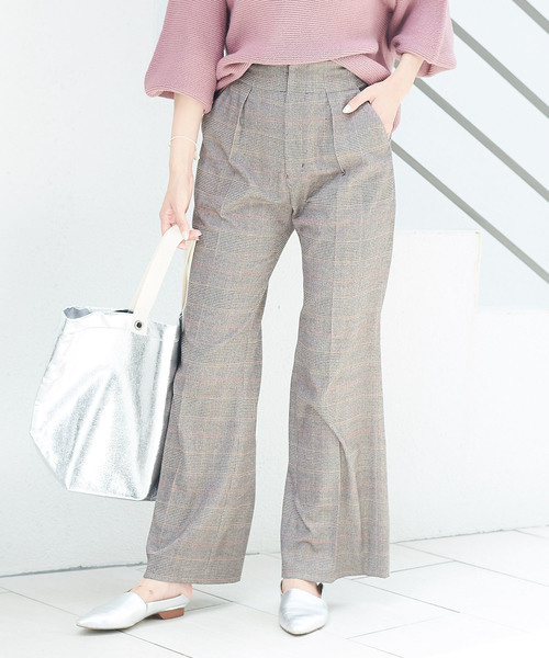 DouDou(ドゥドゥ)の「チェックパンツ(その他パンツ・レディース・ブラック/ブラウン・38/36)」の20枚目の写真