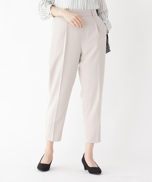 SHOO・LA・RUE(シューラルー)の「【S-5L/洗濯機可/2WAYストレッチ】ダブルクロスセンタープレステーパード(その他パンツ・レディース・ブラック/ダークネイビー/ナチュラル/ベージュ系その他4/ブラック系/ベージュ系その他5/ブラック系1/グレー系6・01/02/03/04/05/06/07)」の6枚目の写真