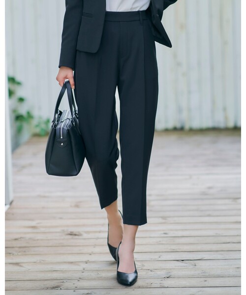 SHOO・LA・RUE(シューラルー)の「【S-5L/洗濯機可/2WAYストレッチ】ダブルクロスセンタープレステーパード(その他パンツ・レディース・ブラック/ダークネイビー/ナチュラル/ベージュ系その他4/ブラック系/ベージュ系その他5/ブラック系1/グレー系6・01/02/03/04/05/06/07)」の9枚目の写真