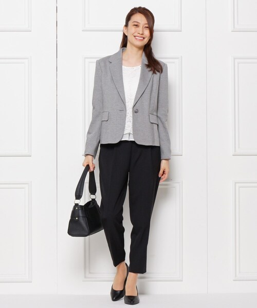 SHOO・LA・RUE(シューラルー)の「【S-5L/洗濯機可/2WAYストレッチ】ダブルクロスセンタープレステーパード(その他パンツ・レディース・ブラック/ダークネイビー/ナチュラル/ベージュ系その他4/ブラック系/ベージュ系その他5/ブラック系1/グレー系6・01/02/03/04/05/06/07)」の20枚目の写真