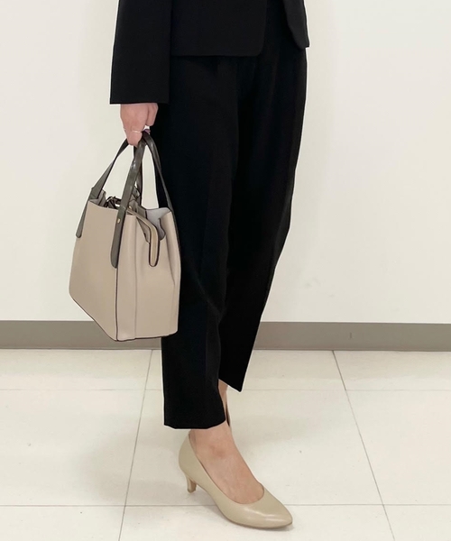 SHOO・LA・RUE(シューラルー)の「【S-5L/洗濯機可/2WAYストレッチ】ダブルクロスセンタープレステーパード(その他パンツ・レディース・ブラック/ダークネイビー/ナチュラル/ベージュ系その他4/ブラック系/ベージュ系その他5/ブラック系1/グレー系6・01/02/03/04/05/06/07)」の22枚目の写真