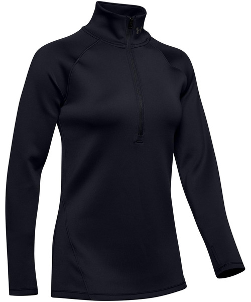 UNDER ARMOUR(アンダーアーマー)の「ウーマンズトレーニングベースレイヤー / コールドギアアーマー1/2ジップ(その他トップス・レディース・ブラック・SM/XL/MD/LG)」の4枚目の写真