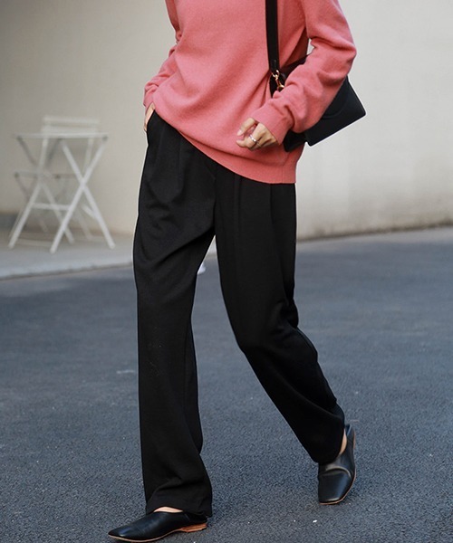 chuclla(チュクラ)の「【chuclla】【2019AW】 ハイウエスト スウェット スラックス chw931(スラックス・レディース・ブラック/ブラウン/グレー・S/M)」の1枚目の写真