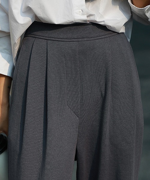 chuclla(チュクラ)の「【chuclla】【2019AW】 ハイウエスト スウェット スラックス chw931(スラックス・レディース・ブラック/ブラウン/グレー・S/M)」の6枚目の写真