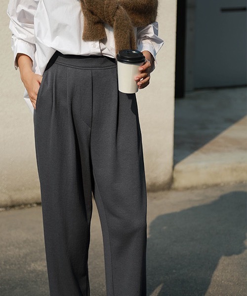 chuclla(チュクラ)の「【chuclla】【2019AW】 ハイウエスト スウェット スラックス chw931(スラックス・レディース・ブラック/ブラウン/グレー・S/M)」の16枚目の写真