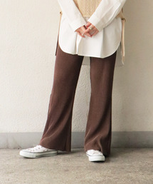 プリーツフレアパンツ
