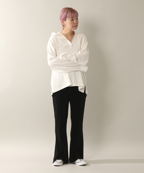 パンツ willfullychinocutoffside notch PT セール】プリーツフレアパンツ（その他パンツ）｜notch.（ノッチ