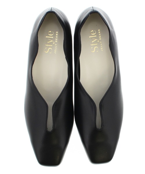 JELLY BEANS（ジェリービーンズ）の「【Made in Japan】スリットカットソフトフラット(113-1526)JELLY BEANS(ジェリービーンズ)（パンプス・レディース・ブラック/ネイビー/シルバー/アイボリー・23/24/22.5/24.5/23.5）」の3枚目の写真