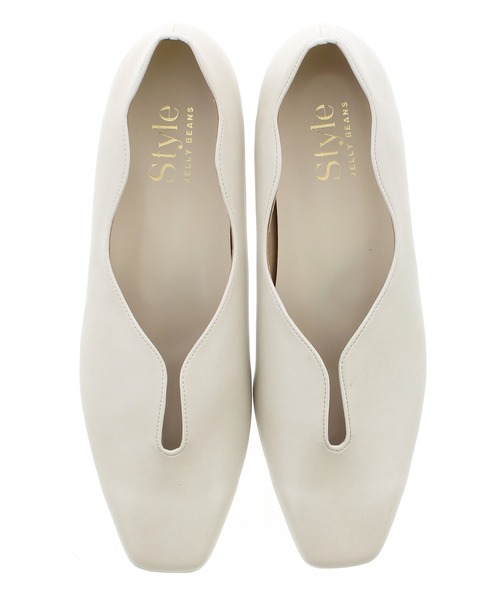JELLY BEANS（ジェリービーンズ）の「【Made in Japan】スリットカットソフトフラット(113-1526)JELLY BEANS(ジェリービーンズ)（パンプス・レディース・ブラック/ネイビー/シルバー/アイボリー・23/24/22.5/24.5/23.5）」の9枚目の写真
