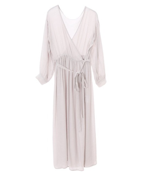 fifth（フィフス）の「カシュクールガウンワンピース（ワンピース・レディース・モカ/グレー・MEDIUM）」の3枚目の写真