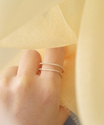 【silver925】スクエアWラインリング