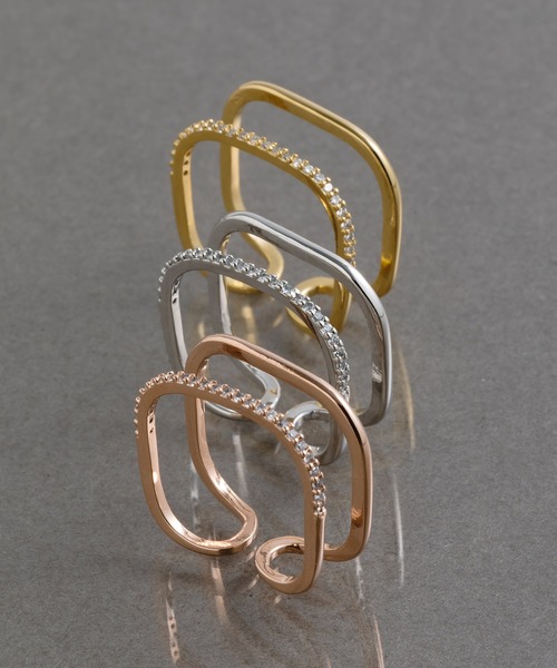 ANOH（アノー）の「【silver925】スクエアWラインリング（リング・レディース・ピンクゴールド/シルバー/ゴールド・FREE）」の14枚目の写真