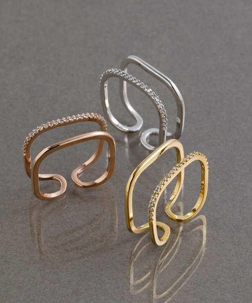 ANOH（アノー）の「【silver925】スクエアWラインリング（リング・レディース・ピンクゴールド/シルバー/ゴールド・FREE）」の6枚目の写真