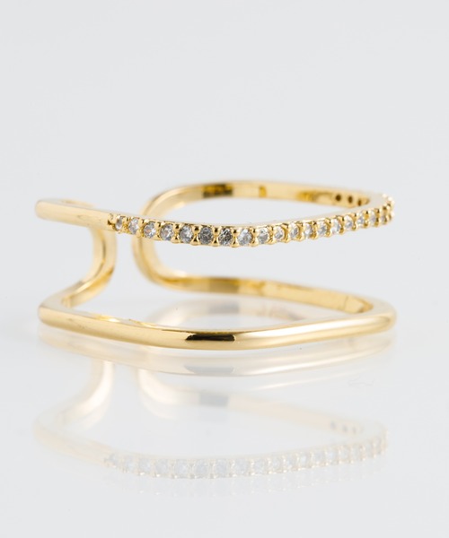 ANOH（アノー）の「【silver925】スクエアWラインリング（リング・レディース・ピンクゴールド/シルバー/ゴールド・FREE）」の4枚目の写真