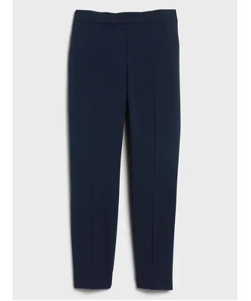 新品☆バナナリパブリック☆パープルサテン パンツ　size0 BANANA REPUBLIC FACTORY STORE ストレート テンセル プルオン