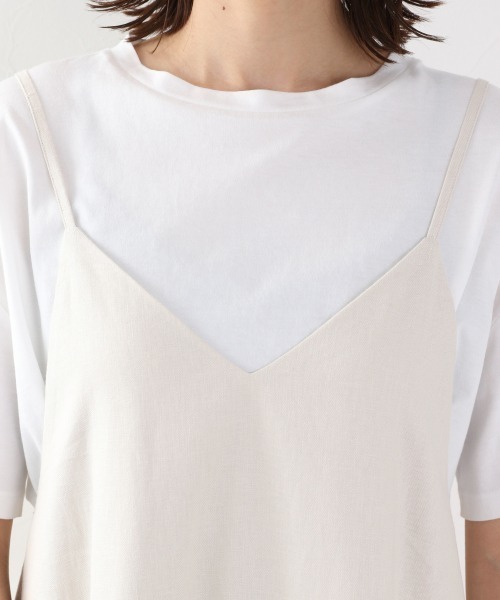 LOWRYS FARM（ローリーズファーム）の「アサコンキャミワンピース　890058（ワンピース・レディース・アイボリー/ブラック/ブラウン/パープル・FREE）」の6枚目の写真