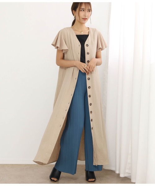 セール フロントボタンaラインフリルスリーブワンピース ワンピース Chille チル のファッション通販 Zozotown