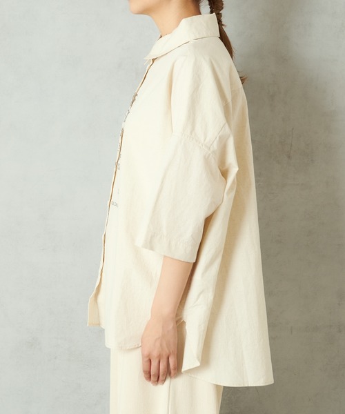 PUAL CE CIN（ピュアルセシン）の「プリントシャツ（シャツ/ブラウス・レディース・ベージュ/チャコールグレー/ナチュラル・FREE）」の5枚目の写真