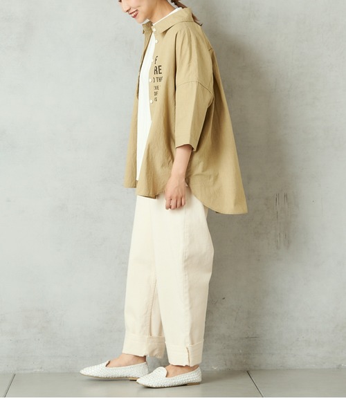 PUAL CE CIN（ピュアルセシン）の「プリントシャツ（シャツ/ブラウス・レディース・ベージュ/チャコールグレー/ナチュラル・FREE）」の21枚目の写真