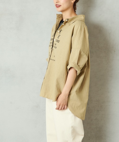 PUAL CE CIN（ピュアルセシン）の「プリントシャツ（シャツ/ブラウス・レディース・ベージュ/チャコールグレー/ナチュラル・FREE）」の18枚目の写真