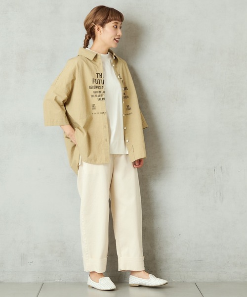 PUAL CE CIN（ピュアルセシン）の「プリントシャツ（シャツ/ブラウス・レディース・ベージュ/チャコールグレー/ナチュラル・FREE）」の20枚目の写真