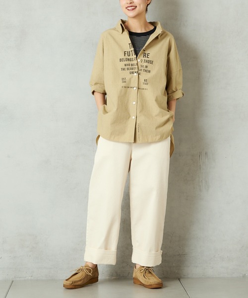 PUAL CE CIN（ピュアルセシン）の「プリントシャツ（シャツ/ブラウス・レディース・ベージュ/チャコールグレー/ナチュラル・FREE）」の19枚目の写真