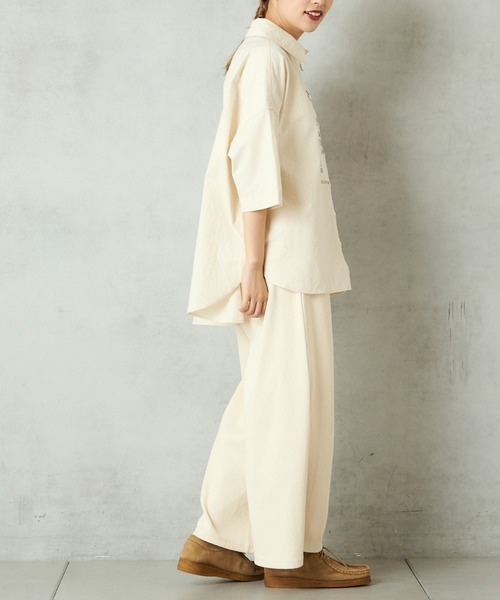 PUAL CE CIN（ピュアルセシン）の「プリントシャツ（シャツ/ブラウス・レディース・ベージュ/チャコールグレー/ナチュラル・FREE）」の16枚目の写真