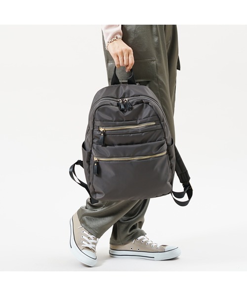 SAC(サック)の「A4多機能リュックリュックバッグ SAC unit(バックパック/リュック・レディース・ブラック/ベージュ/グレー/オリーブ/ネイビー・FREE)」の8枚目の写真