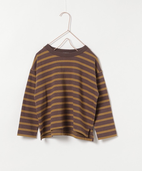 LOWRYS FARM(ローリーズファーム)の「USAボーダーLS 894668(Tシャツ/カットソー・キッズ・グレー系その他/ブラウン系その他/グリーン系その他/ブラウン系その他4・MEDIUM/LARGE/X-LARGE)」の1枚目の写真