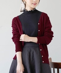 【ロングシーズン楽しめる、安心の綿100%】オーディナリー コットンニット Vネックカーディガン