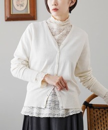 【ロングシーズン楽しめる、安心の綿100%】オーディナリー コットンニット Vネックカーディガン