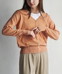 【ロングシーズン楽しめる、安心の綿100%】オーディナリー コットンニット Vネックカーディガン