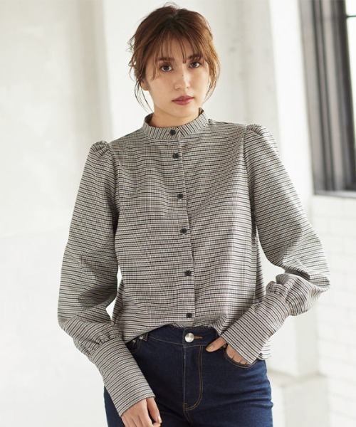 KOBE LETTUCE（コウベレタス）の「ボリューム袖ブラウス（シャツ/ブラウス・レディース・ベージュ系その他/グレイッシュベージュ/ブラック系その他/ブラック・FREE）」の12枚目の写真