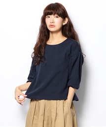 DISCOAT | 【Discoat】リップル後ろ布帛切替プルオーバー(Tシャツ/カットソー)