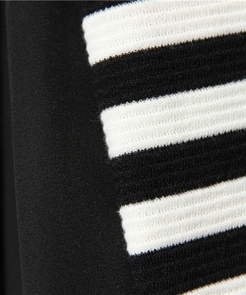 DISCOAT（ディスコート）の「【Discoat】リップル後ろ布帛切替プルオーバー（Tシャツ/カットソー・レディース・オフホワイト/ネイビー/ブラック/キャメル・ﾌﾘ-）」の15枚目の写真