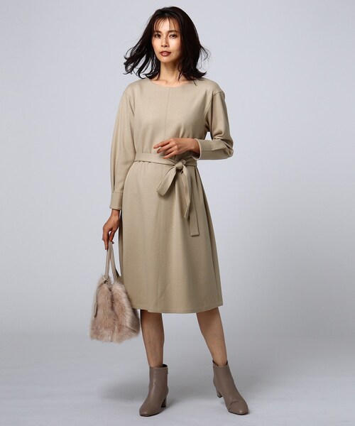 セール Untitled アンタイトル のファッション ワンピース ドレス ノーブルファインタックスリーブワンピース ワンピース