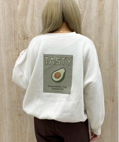 apres jour（アプレジュール）の「アソートプリントクルーネックスウェット【ZOZOTOWN限定アイテム】（スウェット・レディース・ブラック/ダークブラウン/アイボリー/クリーム/ラベンダー/ホワイト系その他/ブラウン系その他/ブルー系その他/スモークピンク/ライトベージュ・X-LARGE/フリー）」の22枚目の写真