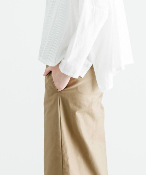 mizuiroind(ミズイロインド)の「ワイドチノパンツ(その他パンツ・レディース・ブラック/ベージュ/オフホワイト・2)」の6枚目の写真