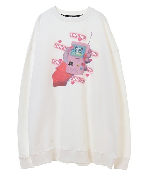 Candy Stripper（キャンディストリッパー）の「TIME UP SWEAT ワンピース（ワンピース・レディース・ブラック/ピンク/オフホワイト・2）」の10枚目の写真