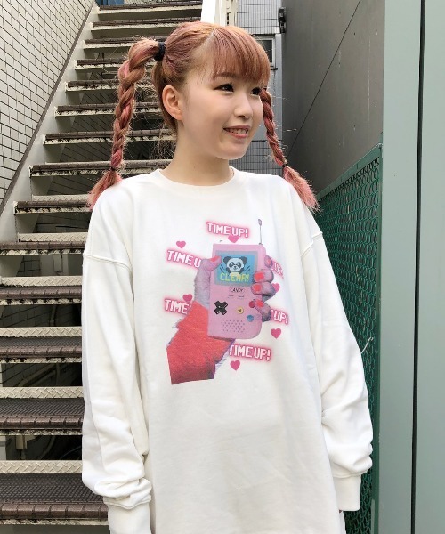 Candy Stripper（キャンディストリッパー）の「TIME UP SWEAT ワンピース（ワンピース・レディース・ブラック/ピンク/オフホワイト・2）」の9枚目の写真