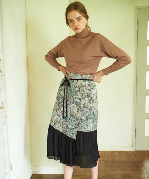 idem イデム　romantic lace ribbon skirt idem（イデム）の「romantic lace ribbon skirt / レースリボン